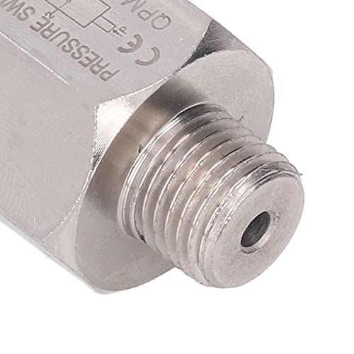 QPM10-NO/NC Pressure Switch, 1/4" Normally Open Push Switch, Membrane Pressure Switch, 0.1-1MPa, Stainless Steel