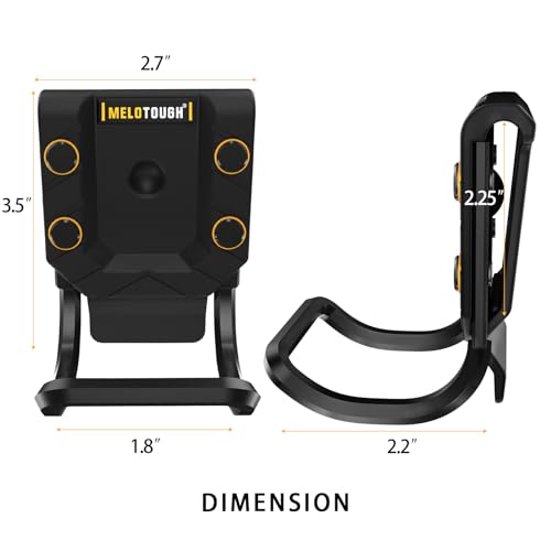 MELOTOUGH Hammer Holder for Belt, Tape Measure Holder(Black)