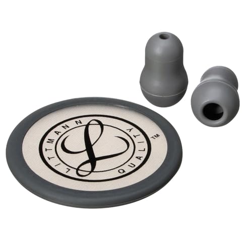 3M Littmann 40023 Stethoscope Spare Parts Kit, Master Classic - Grey | Contains small soft sealing snap-tight eartips and adjustable diaphragm. Only for Master Classic.
