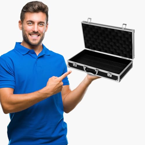 NOLITOY Aluminum Alloy Toolbox Large Capacity Tool Box and Medicine Storage Box with Safety Clasp Portable Carrying Case for Home School Garage Hospital 14.17 X 7.87 X 2.95 in