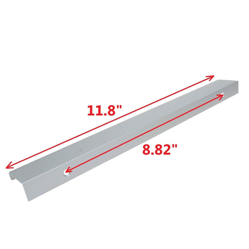 11.8 Inch Silver Finger Pulls 10Pcs, 8.82 Inch Hole Spacing, Aluminum Alloy Edge Pulls Furniture Handle, Back Mount Concealed Handles for Cabinets, Cupboard, Drawer, Dresser, Wardrobe 300mm/11.8" Straight Edge