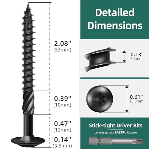 (20Sets) 1/4" x 3" Hex Head Lag Bolts & 50-Pack #14 x 3 Wood Screws, Lag Screws 3 Inch, Heavy Duty Self Drilling Structural Screw, Duty Lag Screws with Washers for Exterior Wood and Timber Fas