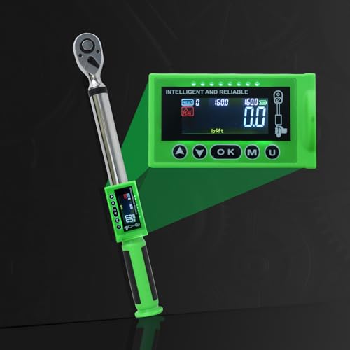 Electronic torque wrench, 1/2 Digital Torque Wrench 8-160FT-LB Green