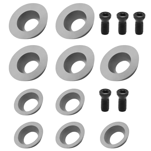 Hoypeyfiy 5 x 8.9 mm indexable inserts and 5 pieces 12 mm wood turning accessories, woodturning tool set, finisher tool