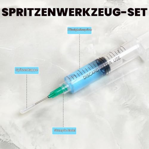 Syringe with Needle and Cap 1ml, 3ml, 5ml, 10ml, 20ml Syringes, 14g, 16g, 18g, 20g, 25g Pure Needles and Syringe Caps, Used for Industrial Care, Liquid Measurement 1/3/5/10/20ml