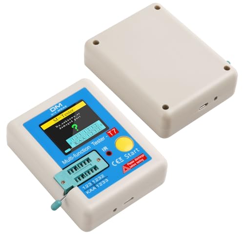 LCR-T7 Transistor Tester, Multifunctional TFT Transistor Tester with One Key Operation, Graphical Display, Auto Shut Off for Diode Triode Capacitor Resistor, Transistor LCR-T7 4.0
