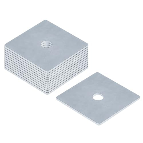 12 Pack Square Washers for 1/2" Bolt,3" x 3"
