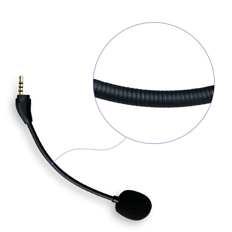 Replacement Mic Compatible with HyperX Cloud 3 Headsets, Microphone Replacement Compatible with Hyper x Cloud III Headphones