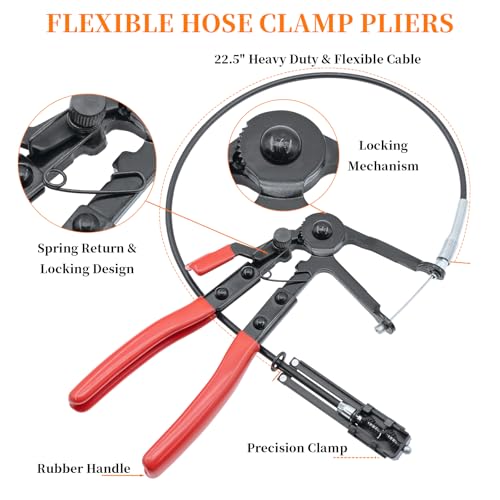 16 Pcs Hose Clamp Pliers Set, Hose Clamp Removal and Installation Tool 16pcs
