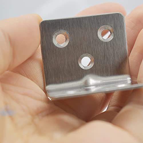 80Pcs 1.2”x1.2”Stainless Steel Corner Bracket 1.5”Wide Small Angle Bracket 80PCS Silver