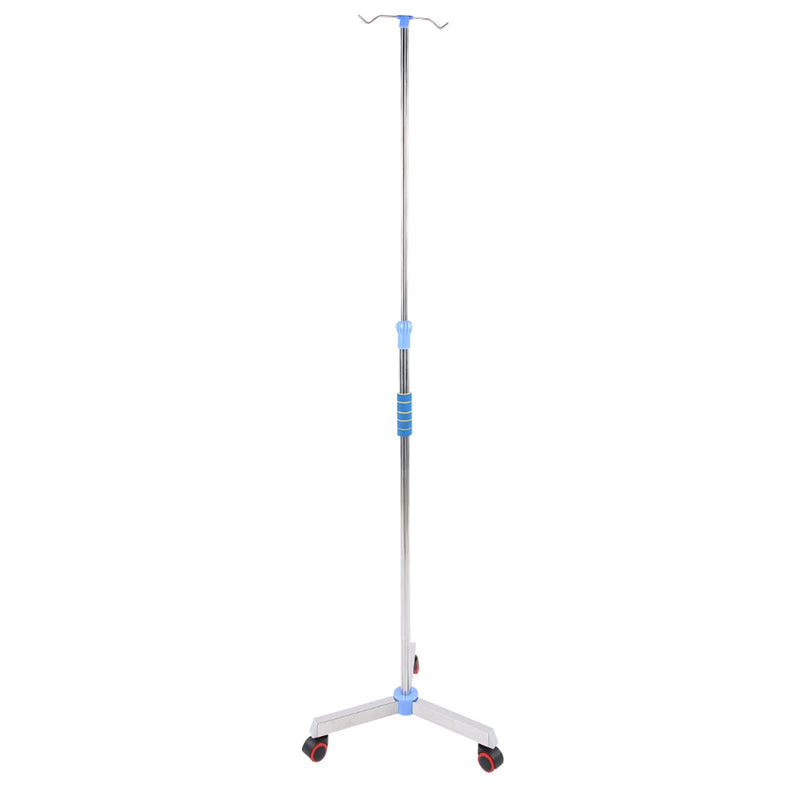 Stainless Steel IV Stand with Multiple Hooks and Wheels, IV Bag Stand, for Community Service Centers, Home Care, Maximum Durability, Nursing Homes
