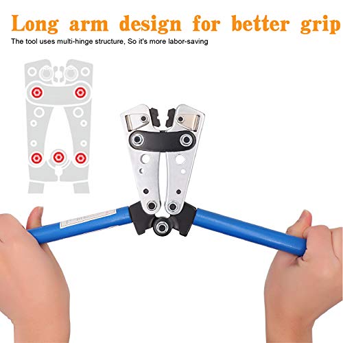 Battery Cable Crimper Wire Lug Crimping Tool for AWG 8,6,4,2,1,1/0 Battery Terminals Crimper with Wire Shear Cutter 2pcs crimping tool