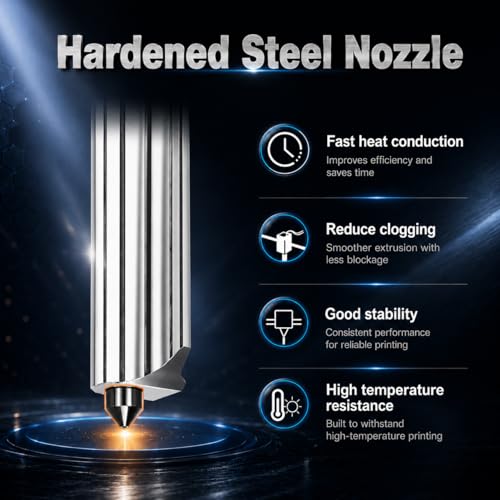 2PCS 0.4mm+0.6mm Hotend Nozzle Kit for Bambu Lab A2L/A1/A1 Mini 0.4/0.6mm