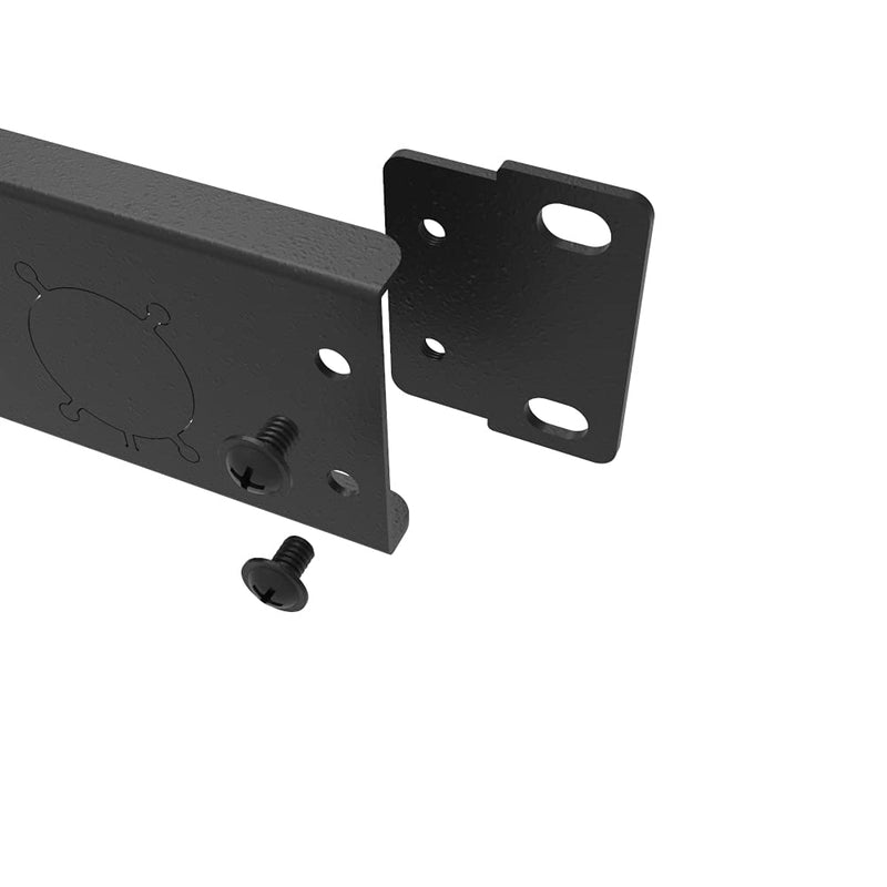 Jingchengmei 12 Port/Way/Hole Hinged Patch Panel - 1U 19" Rack Mount D-Type Connectors - Audio with Hinged Side (H1U12D, Black)