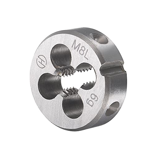 sourcing map Machine Tap and Die Set M8 x 1.25, Left Thread Thread Die Set, Thread Cutting Tool M8x1.25
