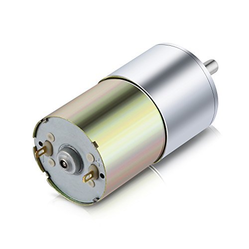 DC 12V 550RPM Gear Motor High Torque Electric Micro Speed Reduction Geared Motor Centric Output Shaft 37mm Diameter Gearbox 550 RPM 12 Volt