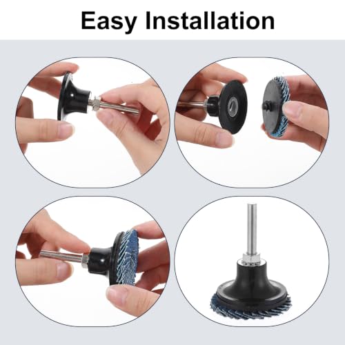 Flap Discs for Die Grinder with 1/4" Holder Roll Lock Sanding Disc 32 Pcs