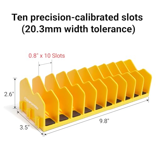 Cenfoge Plier Organizer, Plier Rack, Plier Holder and Cutter Organizer with Non-Slip Rubber Base, PlierOrganizer for Tool Box Drawer, 40 Slots, Tool Storage, Plier Rack (4 PC-Yellow) 4 PC-Yellow