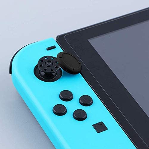 Ferkurn Joystick Replacement Cap Thumb Grip for Switch Joy-con Switch OLED & Switch Lite, Joycon Grip Button Stick Cover Switch Controller 3D Analog Cap Skin Replacement Part Repair Kit Accessories Switch Joy-con / Switch Lite / Switch OLED BK