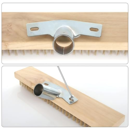 Broom Handle Holder, Set of 4, Handle Holder for Brooms, Broom Handle Holder up to Diameter 23.5 mm, with Screws for Home, Office and Patio
