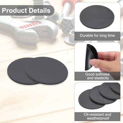 PATIKIL Rubber Solid Discs Washers, 20 Pcs 100mm OD x 3mm Thick Rubber Round Gasket Pad Bushings Spacer Washer for DIY Gasket Craft, Black 100mm OD x 3mm T