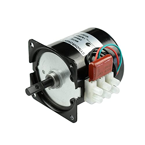60KTYZ Synchronous Gear Box Motor AC 220V 60/72r/min CW/CCW High Torque Gearbox Electric Motor Contaolable DirectionI 18W for Double Power Switch and Electric 60/72RPM