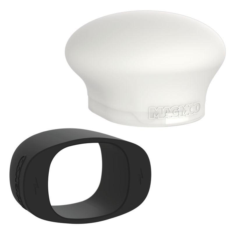 MagMod MagSphere 2 & MagGrip 2 Bundle, Magnetic Flash Diffuser Kit for On-Camera Photography, Modular Lighting Control System, Compatible with 99% of All Speedlites