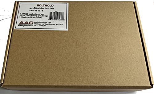 amAK-4 Asphalt Anchor & Grout Kit - Four 1200 lbs. am625 Chemical Anchors (5/8" x 6") with Two EPX2 Anchoring Cement Bags - for Installation of Bike Backs, delineators & More amAK-4
