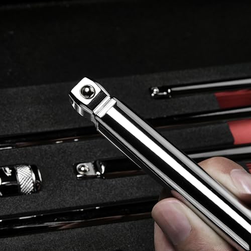 EPAuto 9-Piece Wobble Extension Set 1/4'', 3/8'', 1/2'' Drives Cr-V Steel