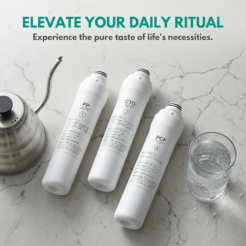 PP CTO PCF Replacement Filters Compatible with Bluevua RO100ROPOT