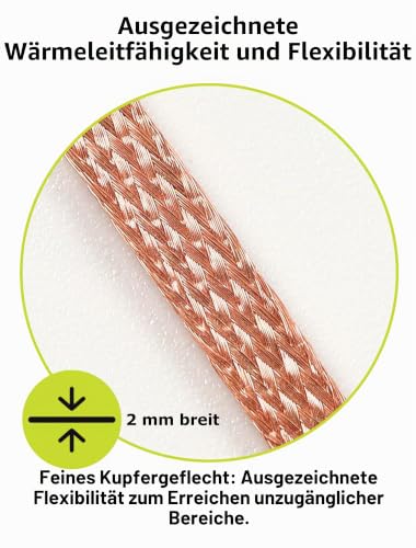 Pack of 3 Desoldering Braids - Copper Desoldering Wire (1.5 mm x 3 m, 2.5 mm x 3 m, 3.5 mm x 3 m) | Ideal for Desoldering and Removing Solder at Solder Points | High Thermal Conductivity Soldering Braid