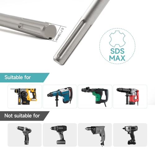 Tile Chisel with SDS-Max Shanks Large
