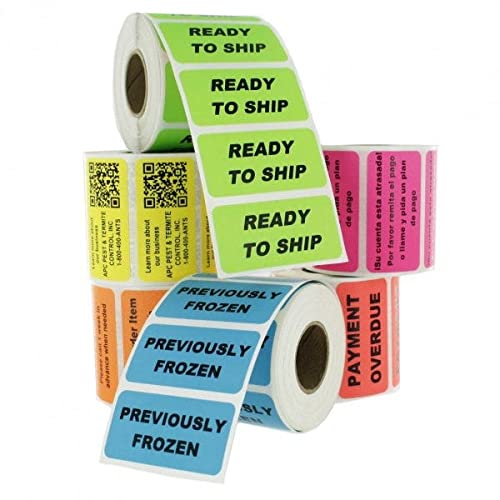 LabelValue.com | Custom Printed 2" x 1" Labels & Stickers, 1 Roll Per Pack