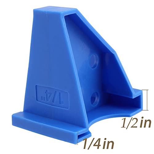 40 Pack 1/4 and 1/2 Inch Flooring Spacers, Flooring Installation Expansion Trim Spacers Triangle Laminate Wood Flooring Tools for Laminate, Vinyl Plank, Tiles, Hardwood, Floating Flooring, Blue