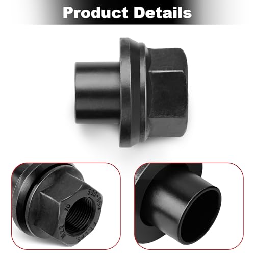 6PCS Two-Piece 19mm Sleeve Flanged Wheel Lug Nuts, M22x1.5 Hex 33mm for Heavy Duty Truck Semi Truck Fit Steel Dual Wheels with Hub Piloted Seat & 26mm Bolt Hole Size (6)