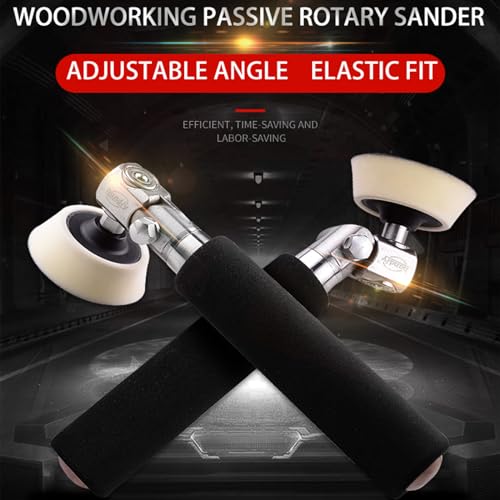 Bowl Sander Kit For Woodturning/Wood Lathe，with Rotatable Spindle Head 2 Inch 3 Inch Pads