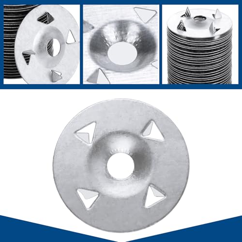 800PCS Foam Board Fasteners Washers 1-1/8 Inch Galvanized Steel Metal Washer for Installation of Foam Board Panels