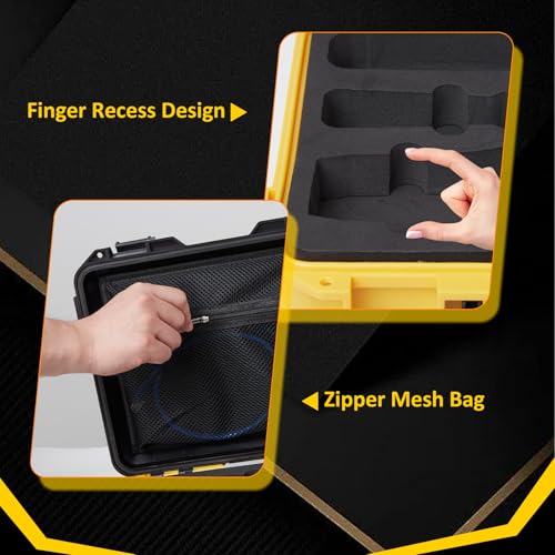 Hard Shell Case for Klein Tools VDV501-851 VDV500-123 VDV226-110 VDV427-300 | Portable Storage Holder for Network Tools Cable Tester for Scout Pro 3/ Wire Tracer and Accessories | Yellow Black