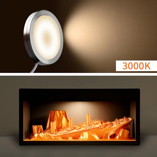 5 Set 3D Printer LED Lamp Kit 001, Compatible with Bambu lab H2D/A1/A1mini/P1S/P1P/X1C Makerworld Maker's Supply Hardware kit 5V USB Powered, 3000K Warm Light 3000K Wram Light 5