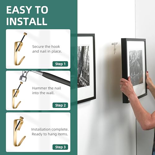 M8x65mm Lag Bolts for TV Wall Mount, TV Mount Screws Kit & 357Pcs Picture Hanging Kit, Assorted Picture Hangers Hardware Set with, Nails, Sawtooth Hangers, Hanging Wire D-Rings, Level, Metal