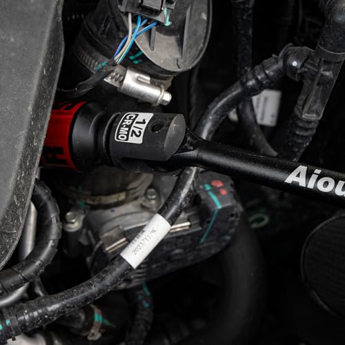1/2" Drive 25-Inch Breaker Bar, Heavy Duty Extension Breaker Bar with 250° Swivel Head, CR-MO Steel, Defeats Rusted and Frozen Fasteners 1/2" 25 inch