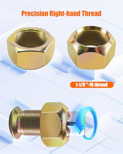 10 Pcs M-126 Wheel Inner Cap Nuts Fit for Steel Alum Wheels Right Hand