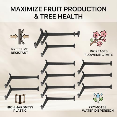 Yosoo Health Gear 20pcs Fruit Tree Spreader Plastic Bonsai Branch Trunk Spreader Modeling Tool Limb Spreader Black for Strong Spreading of Step Angles Branches