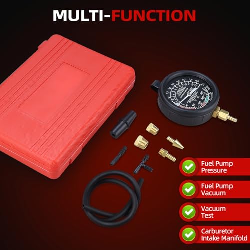 8MILELAKE Fuel Pump and Vacuum Tester Gauge Leak Carburetor Pressure Diagnostics