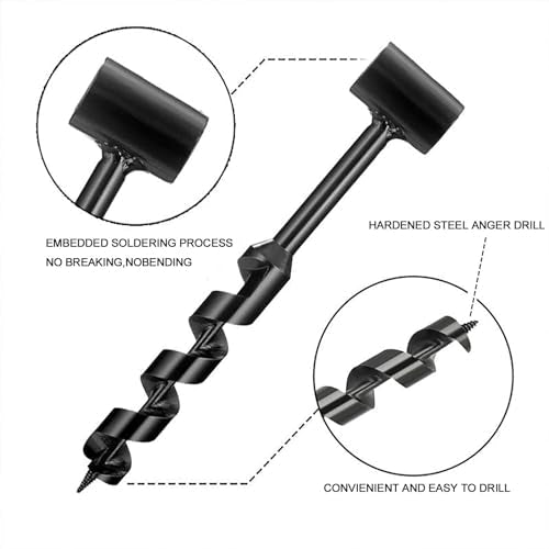 4 Pcs Hand Auger Wood Drill,Bushcraft Hand Auger Wrench Scotch Eye Wood Auger Survival Settlers Wrench Tool Bushcraft Gear for Camping,Outdoor,Hiking,Woodworking 4PCS
