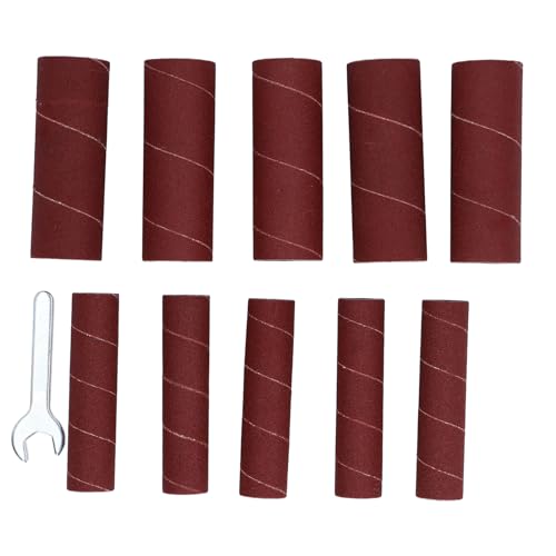 Spindle Sander Adapter 3/8 Inch Aluminum Alloy with Sanding Drum Kit, 10 Sandpaper for Wood Metal Drill Accessories