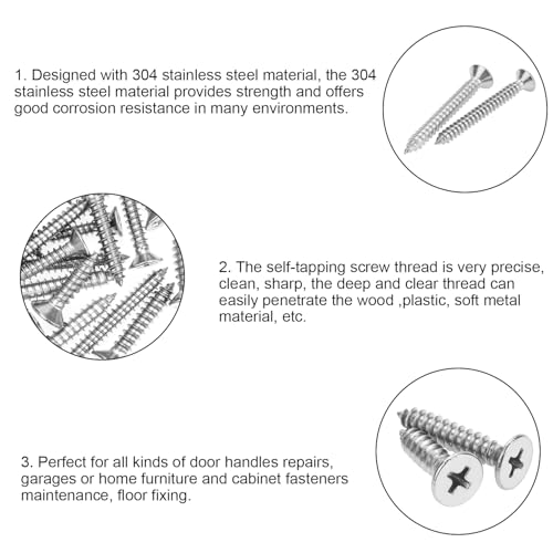 DYWISHKEY 546-Piece Assorted Screws Kit, #4-#10 Self-Tapping Wood Screws #4#6#8#10#12