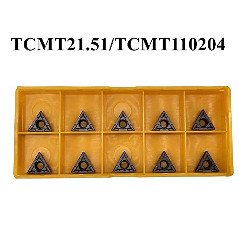40pcs CCMT09T304/CCMT32.51 TCMT110204/21.51 Carbide Turning Inserts,CCMT/TCMT Insert Mutilayer Coated CNC Lathe Replacement Cutters Inserts for Lathe Turning Tool Holder Boring Bar