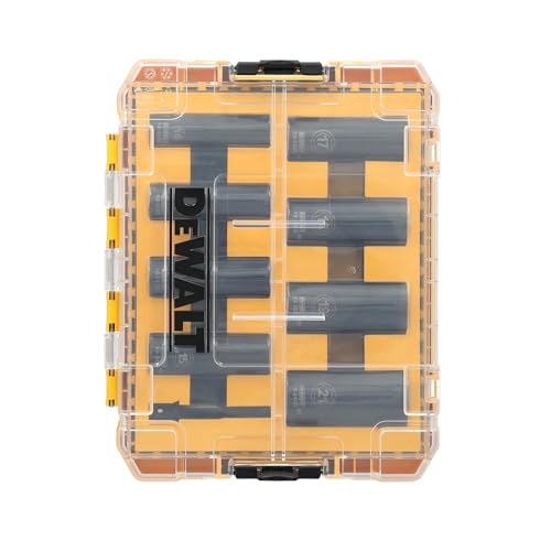 DEWALT 3/8 Impact Socket Set, 9 Pcs Deep Metric Socket Set, 6 point, 10 mm to 21 mm, Includes 1/4 inch Adapter, for Cordless and Corded Impact Drivers and Wrenches (DWAFSMSET9) 9 Pc Metric