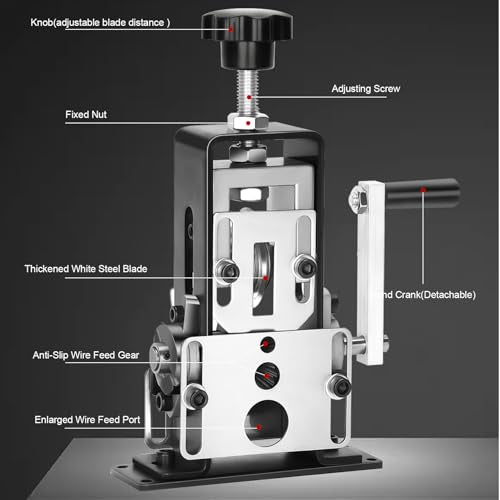 EXKRAEFT Manual Wire Stripping Machine Gauge Wire 0.06-1'' Single blade wire stripping machine